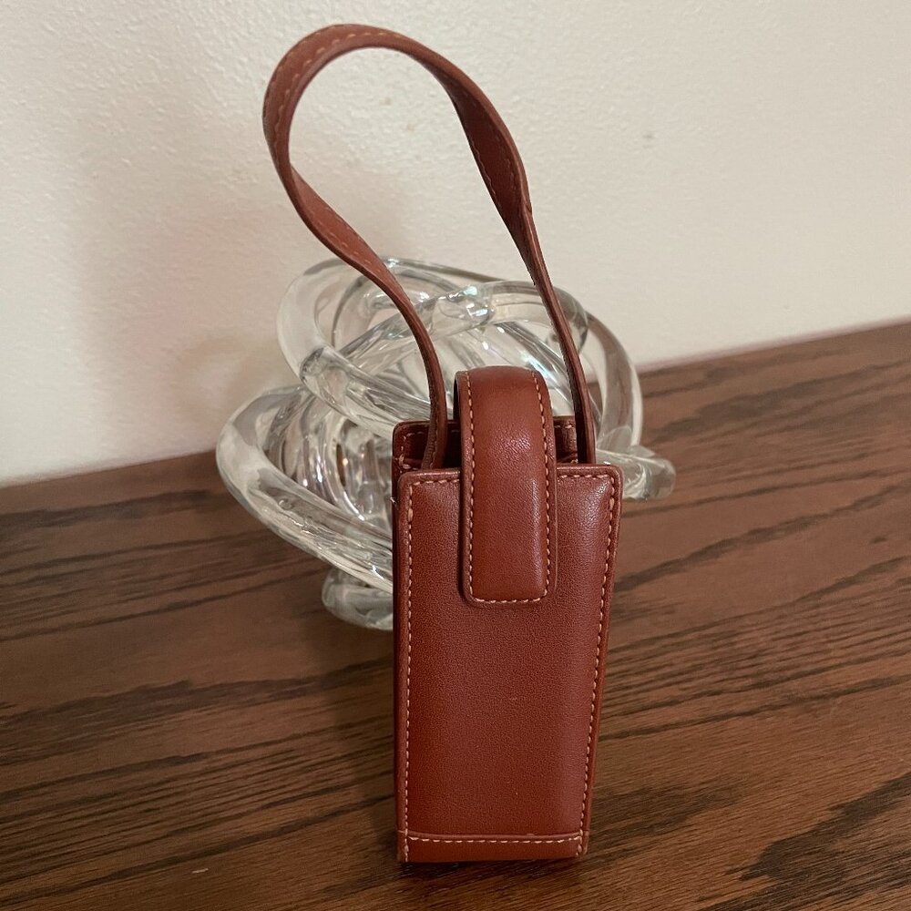 Vintage Coach British Tan Leather Phone Case